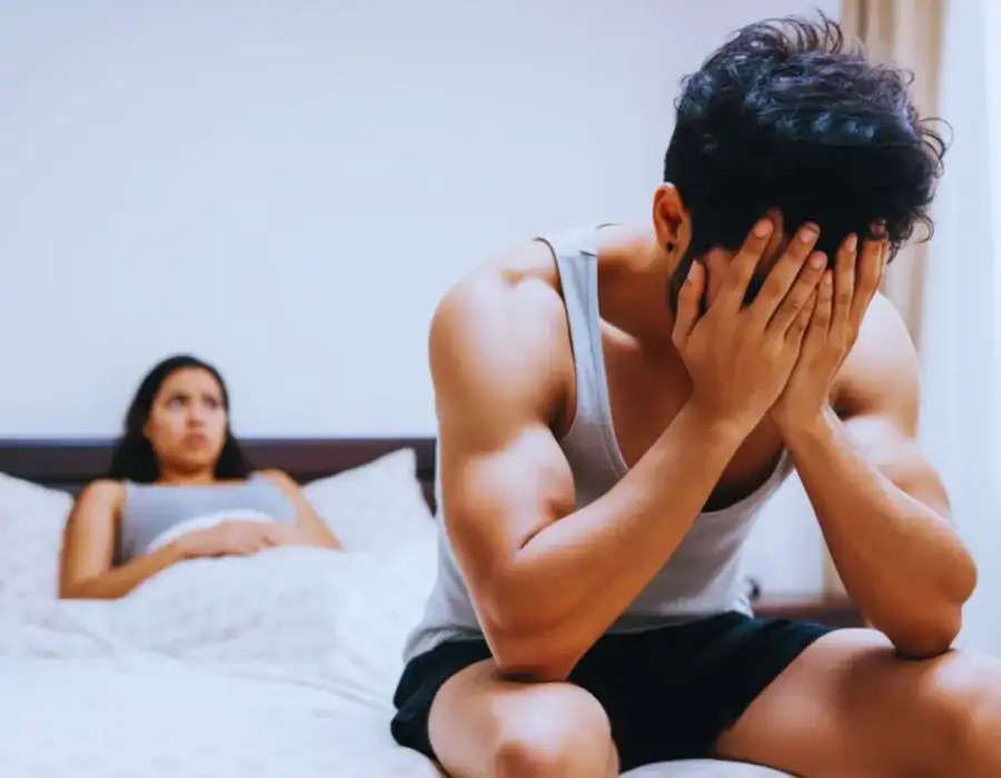 Image of upset man in need of erectile dysfunction treatment Banbury